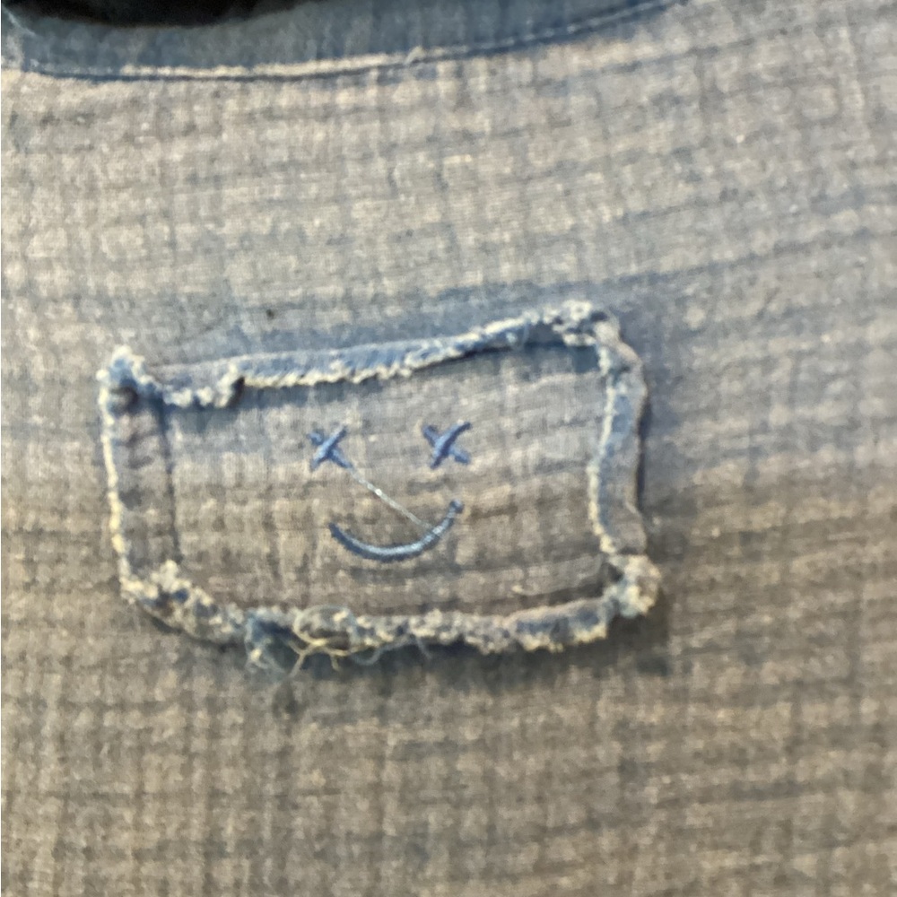 POL Blue and Cream Button-Down Shirt/jacket - Picture 14 of 16